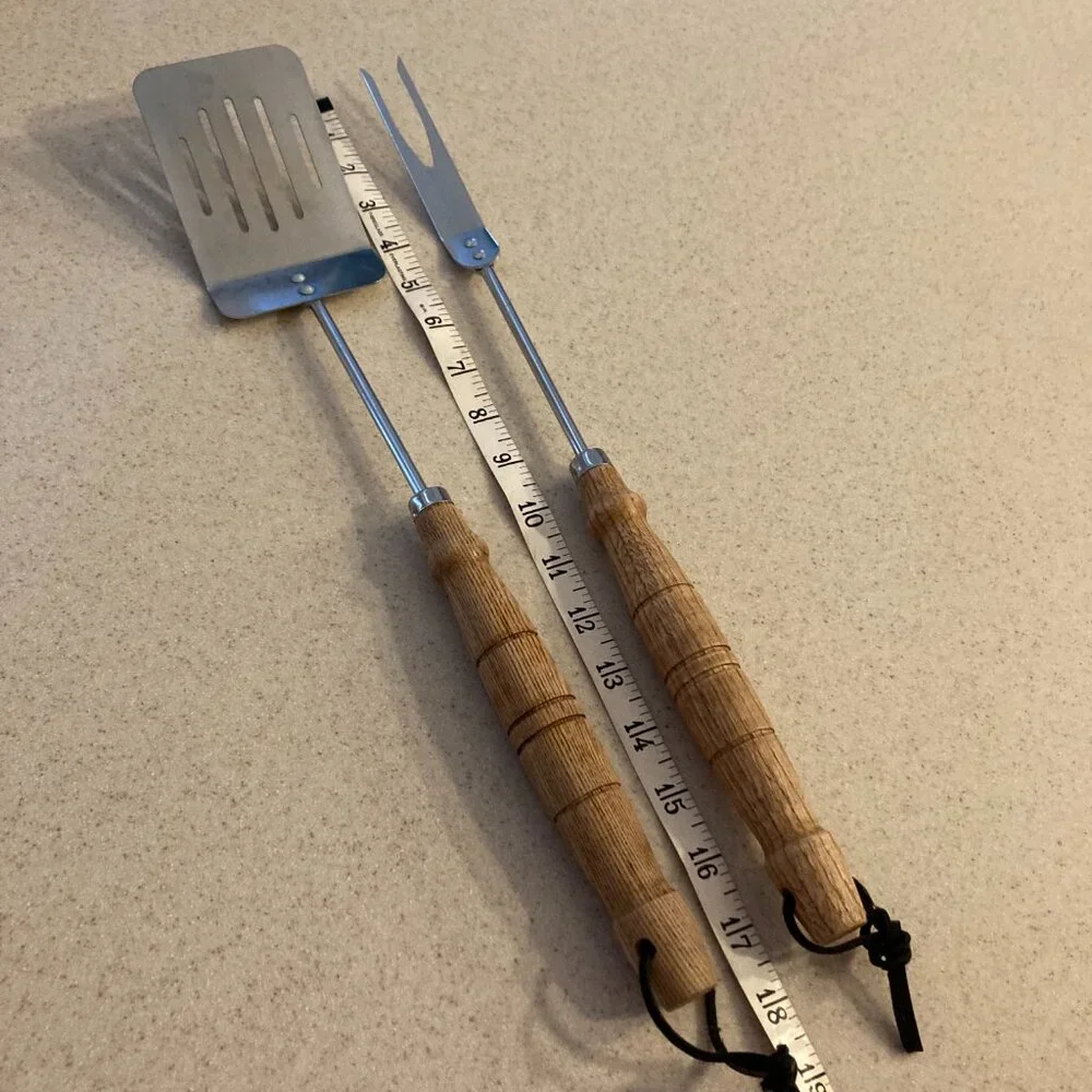 Stainless Steel Fork & Spatula Barbecue Tools EUC Vintage